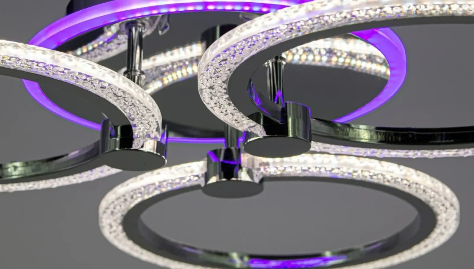 Sklep Kaja Lampa sufitowa z kolorowymi ledami DRS2032/3 z serii RING chrom Store