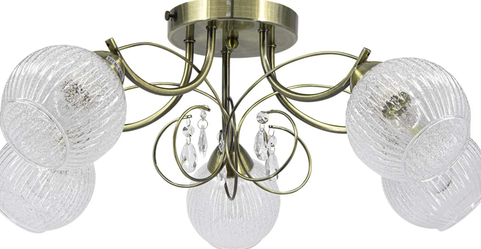Sklep Kaja Lampa sufitowa z kryształami do salonu 8964/5 21QG WENUS | Kaja* Randole Tradycyjne