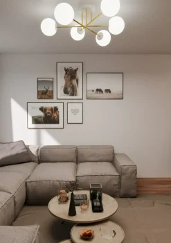 Sklep Kaja Lampa sufitowa z kulistymi kloszami, do salonu 1234/6 z serii MAGNUM Online