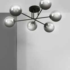 Sklep Kaja Lampa sufitowa z kulistymi grafitowymi kloszami 832/6B | Kaja Cheap