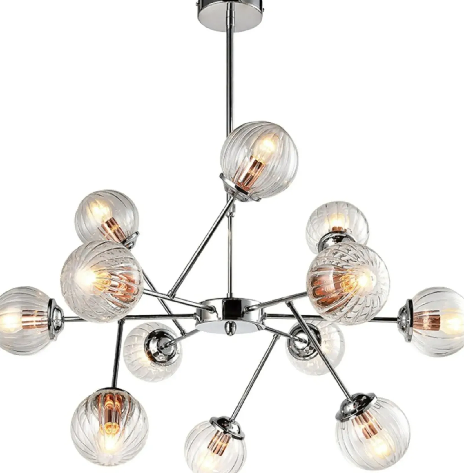 Sklep Kaja Lampa sufitowa z miedzianymi oprawkami 30-64806 BEST | Kaja chrom Discount