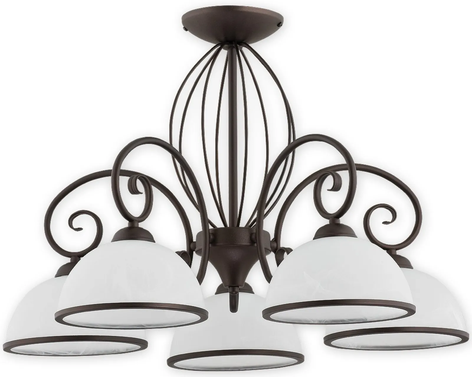 Sklep Kaja Lampa sufitowa z mlecznymi kloszami O2495 W5 RW INDRA | Kaja* Randole Tradycyjne
