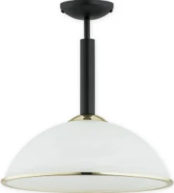 Sklep Kaja Lampa sufitowa z mlecznym kloszem O2921 W1 CZA ZL LAVA | Kaja* Randole Tradycyjne