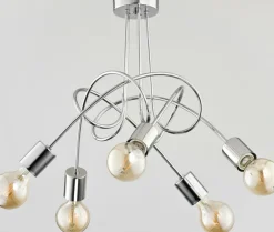 Sklep Kaja Lampa sufitowa z odsłoniętymi żarówkami, chrom AL 24465 | Kaja Sale