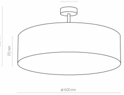 Sklep Kaja Lampa sufitowa z okrągłym abażurem TK 4245 RONDO | Kaja Oświetlenie Cheap