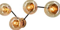 Sklep Kaja Lampa sufitowa z okrągłymi kloszami 8437/4 BL TR IVO | Kaja Sale