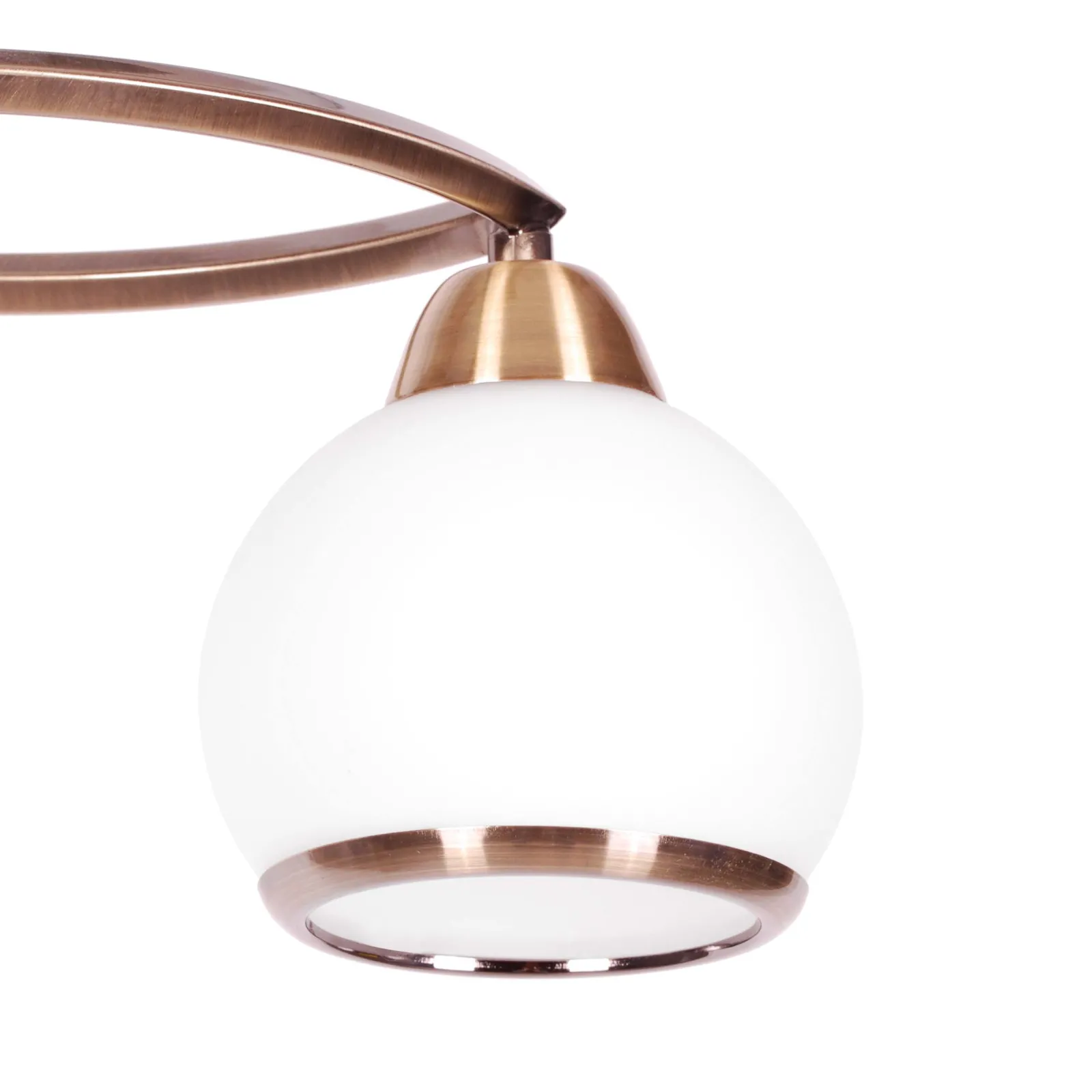 Sklep Kaja Lampa sufitowa z okrągłymi kloszami K-JSL-6084/3 AB LARA | Kaja* Randole Tradycyjne|Żyrandole Tradycyjne - Retro