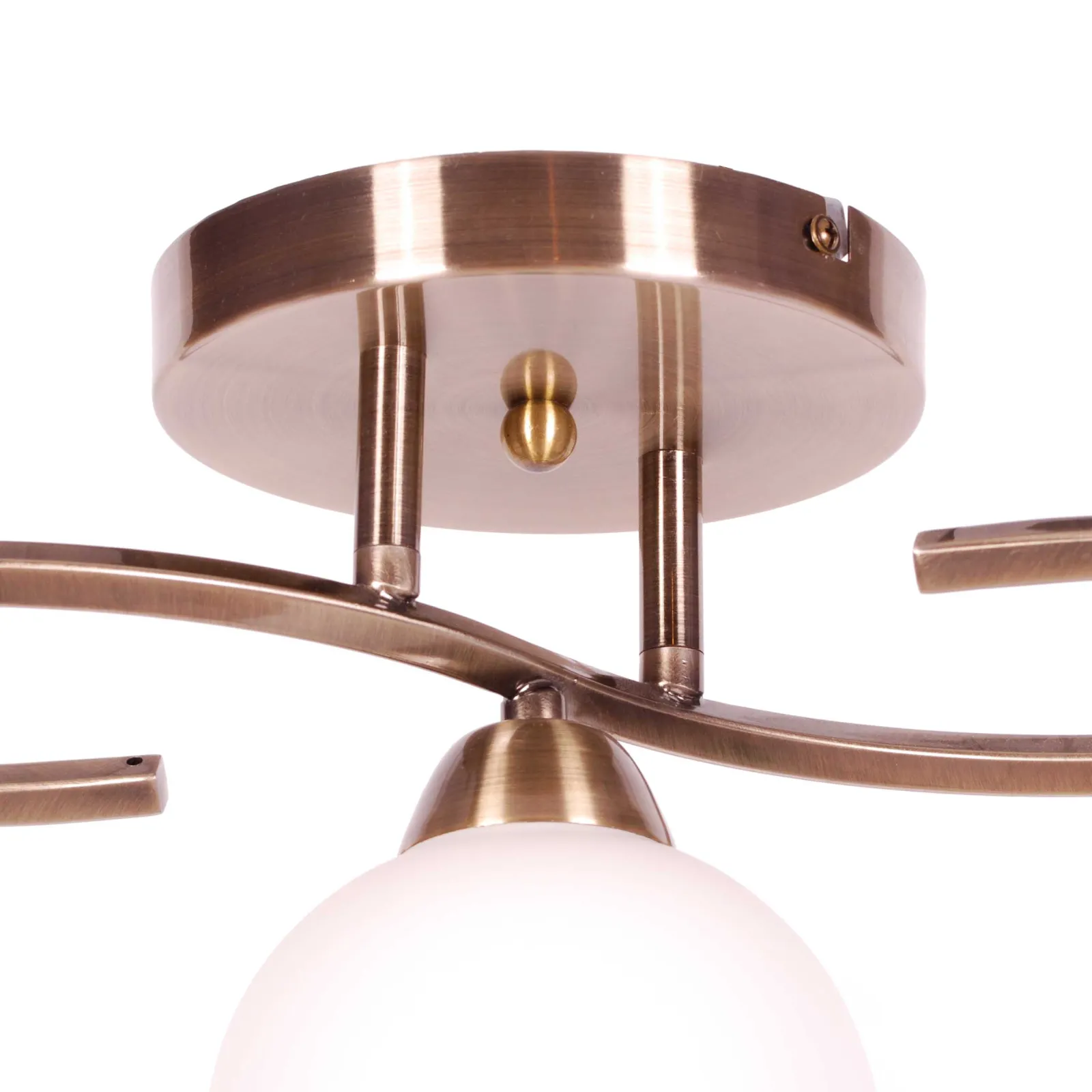 Sklep Kaja Lampa sufitowa z okrągłymi kloszami K-JSL-6084/3 AB LARA | Kaja* Randole Tradycyjne|Żyrandole Tradycyjne - Retro