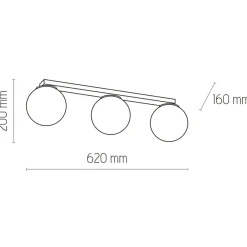 Sklep Kaja Lampa sufitowa z okrągłymi kloszami TK 3479 MAXI | Kaja Oświetlenie Outlet