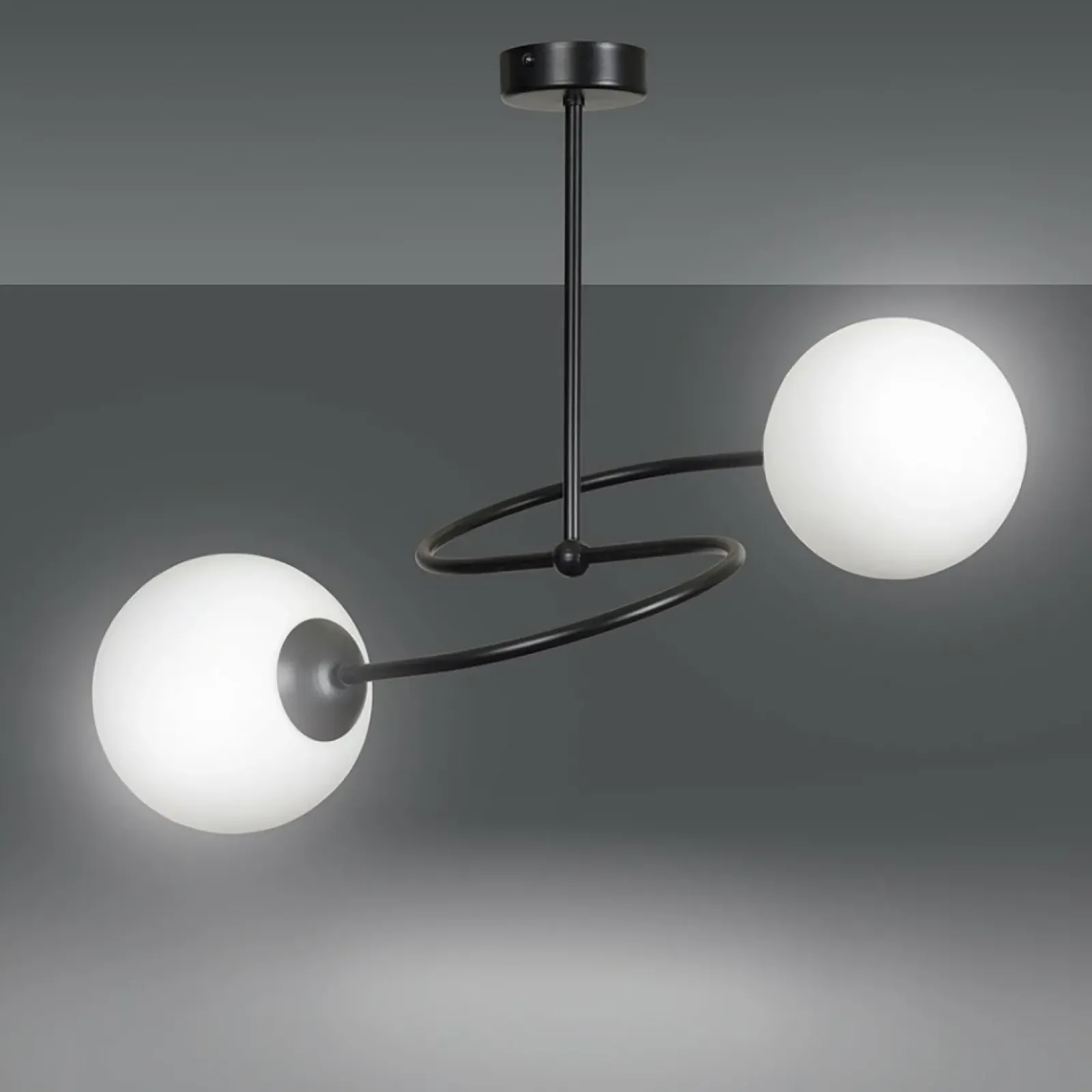 Sklep Kaja Lampa sufitowa z oprawą w kształcie litery „S” 734/2B | Kaja New