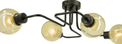Sklep Kaja Lampa sufitowa z otwartymi kloszami 3040/4 BL 21QG z serii TANGO czarny Online