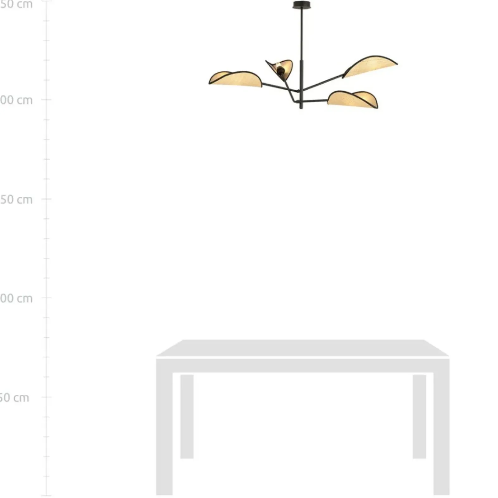 Sklep Kaja Lampa sufitowa z ozdobnymi, rattanowymi abażurami 1160/4 VENE | Kaja Sale