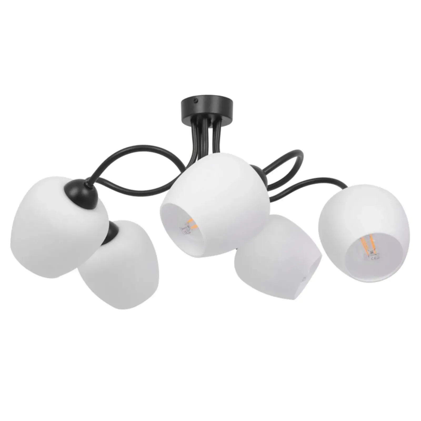 Sklep Kaja Lampa sufitowa z pięcioma matowymi kloszami K-5186 z serii BELLA Discount