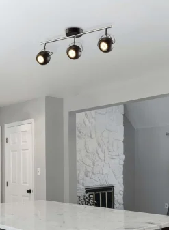 Sklep Kaja Lampa sufitowa z reflektorami K-8002/3 BK SALVA BLACK | Kaja* Reflektory Sufitowe Podłużne - Na Listwie