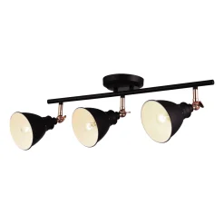 Sklep Kaja Lampa sufitowa z reflektorami K-8005-3 BK WATSO BLACK | Kaja* Reflektory Sufitowe Podłużne - Na Listwie
