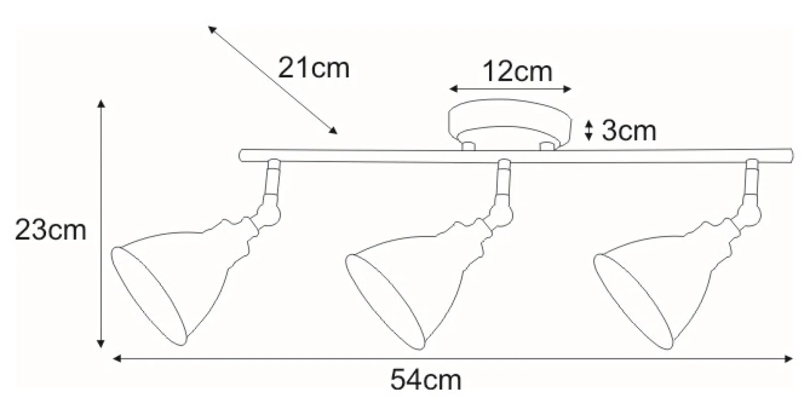 Sklep Kaja Lampa sufitowa z reflektorami K-8005-3 BK WATSO BLACK | Kaja* Reflektory Sufitowe Podłużne - Na Listwie