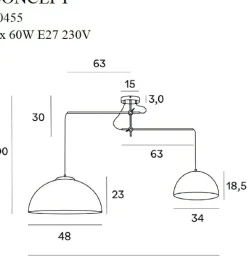 Sklep Kaja Lampa sufitowa z regulowanymi ramionami MX P0455 CONCEPT | Kaja Cheap
