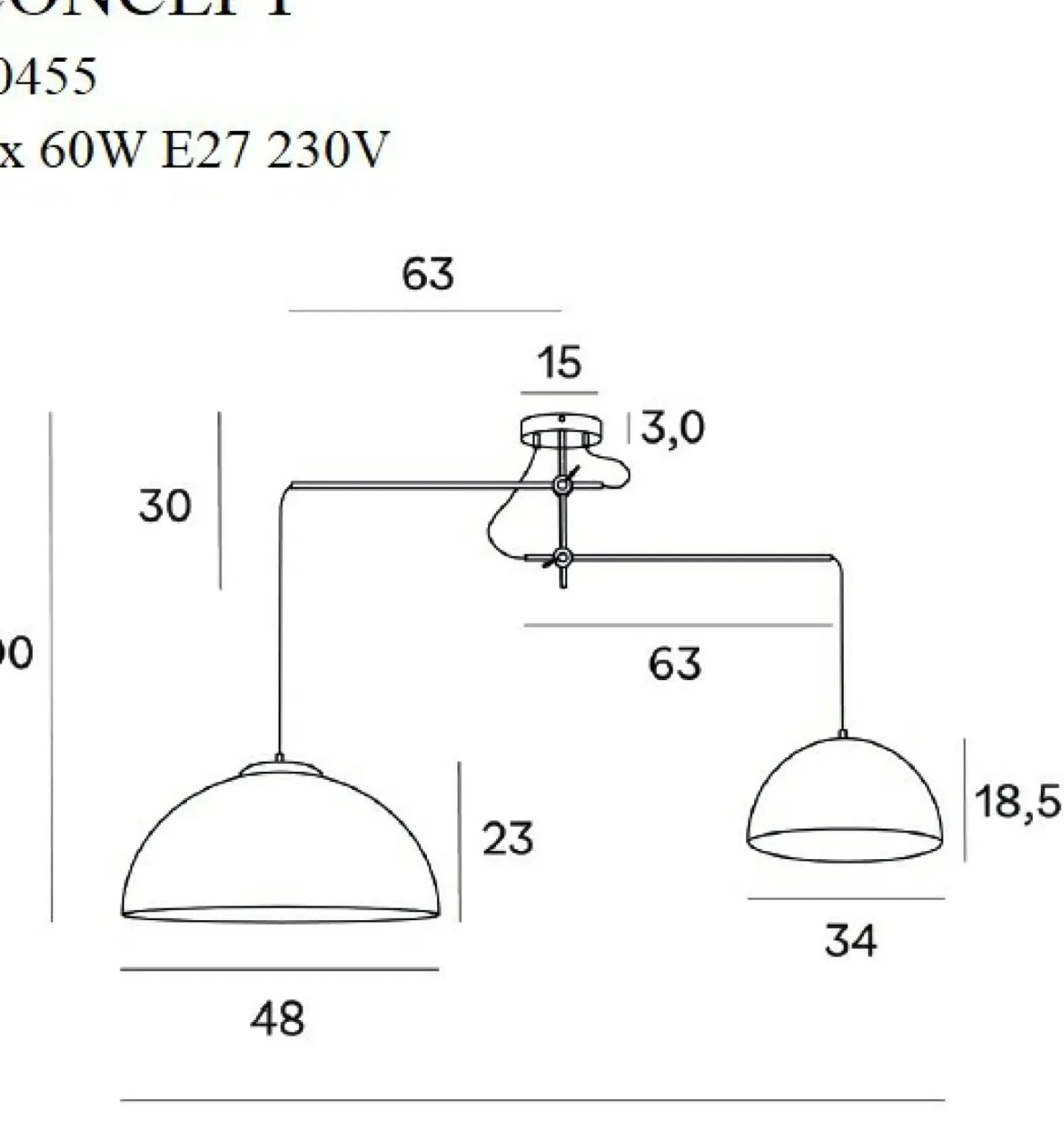 Sklep Kaja Lampa sufitowa z regulowanymi ramionami MX P0455 CONCEPT | Kaja Cheap