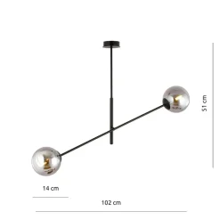 Sklep Kaja Lampa sufitowa z ruchomym ramieniem typu sztanga 1167/2 LINEAR | Kaja Outlet