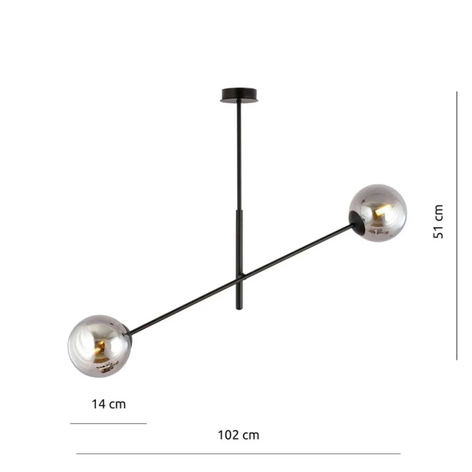 Sklep Kaja Lampa sufitowa z ruchomym ramieniem typu sztanga 1167/2 LINEAR | Kaja Outlet