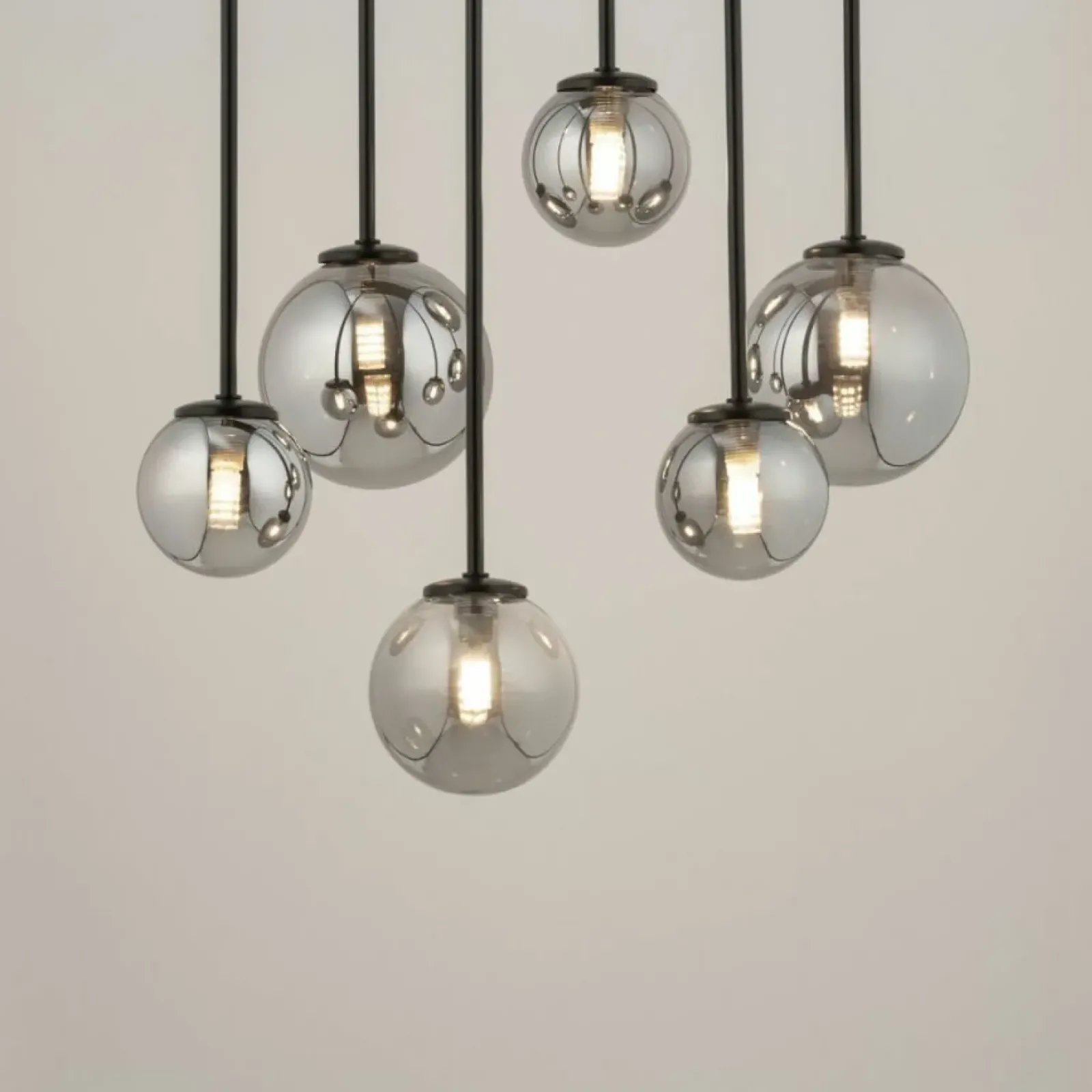 Sklep Kaja Lampa sufitowa z szarymi kloszami na rurkach SIG 33498 TULIA | Kaja Cheap