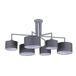 Sklep Kaja Lampa sufitowa z sześcioma abażurami K-4341 SIMONE GRAY | Kaja szary Outlet