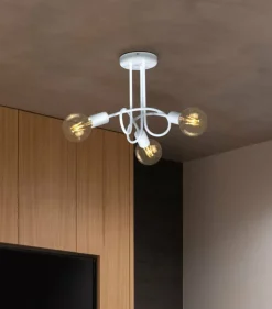 Sklep Kaja Lampa sufitowa z zakręconymi ramionami K-3610 DEZE | Kaja Oświetlenie biały Outlet