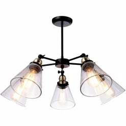Sklep Kaja Lampa sufitowa ze stożkowymi kloszami K-8037B-5 SAMANTA | Kaja czarny Shop