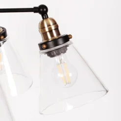 Sklep Kaja Lampa sufitowa ze stożkowymi kloszami K-8037B-5 SAMANTA | Kaja czarny Shop