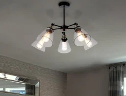 Sklep Kaja Lampa sufitowa ze stożkowymi kloszami K-8037B-5 SAMANTA | Kaja czarny Shop