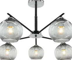Sklep Kaja Lampa sufitowa ze szklanymi kloszami 1859/5 8C BL | Kaja Oświetlenie Store