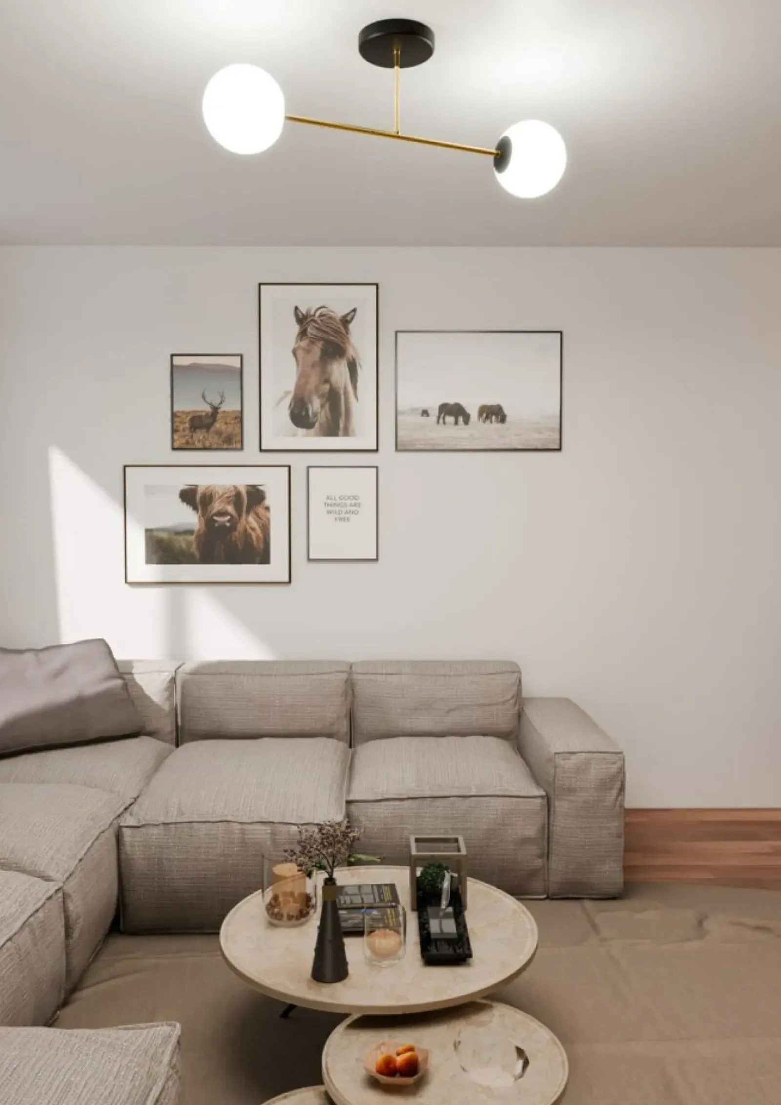 Sklep Kaja Lampa sufitowa ze złotymi elementami 1233/2 z serii MAGNUM | Kaja Cheap