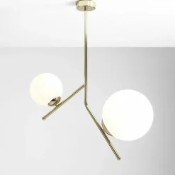 Sklep Kaja Lampa sufitowa złota podwójna elegancka 1011PL_H30 LUNA | Kaja Zadzwońporabattel.783200183(8-16)/mailsklep@kaja.com.pl Hot