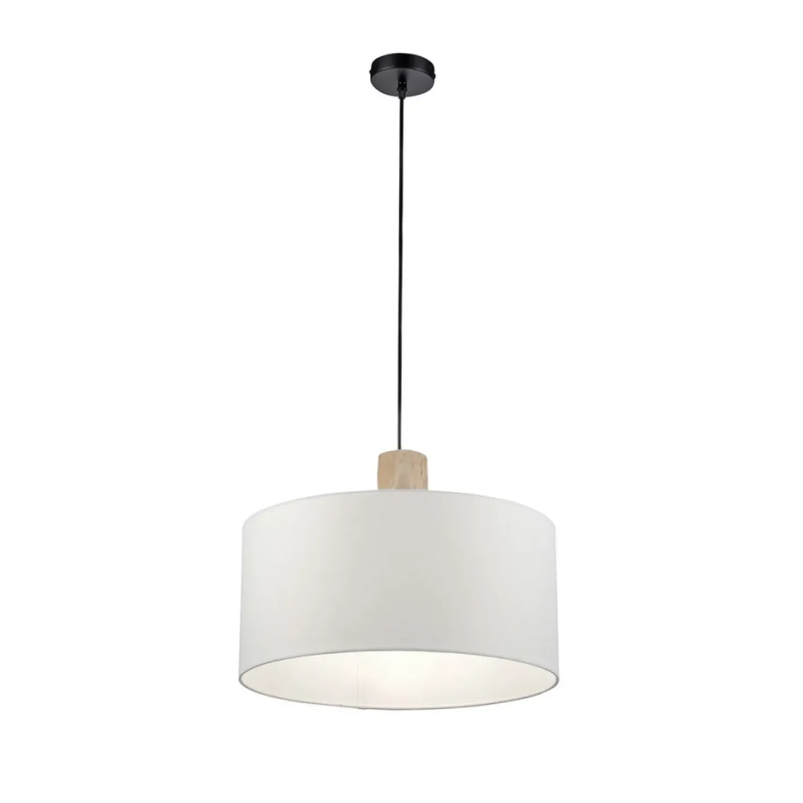 Sklep Kaja Lampa wisząca - połączenie drewna i abażura 15112-16 z serii LINEN biały Clearance