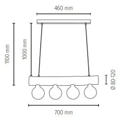 Sklep Kaja Lampa wisząca 69880404 z serii TRABO SIMPLE Cheap