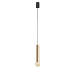Sklep Kaja Lampa wisząca - złota tuba, z gwintem E27 7851 | Kaja Oświetlenie mosiądz Shop