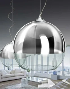 Sklep Kaja Lampa wisząca AZ0732 - Silver ball 35 - AZZARDO chrom New