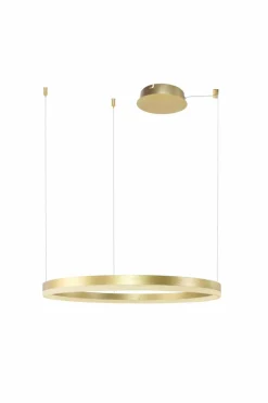 Sklep Kaja Lampa wisząca brązowe złoto obręcz LED ⌀100cm AZ4964 HALO | Kaja brązowezłoto Discount