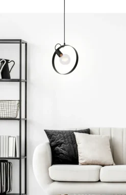Sklep Kaja Lampa wisząca czarna okrągła E27 LEDEA 50101199 NEXO | Kaja Cheap
