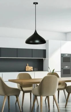 Sklep Kaja Lampa wisząca czarna regulowana LEDEA 50101267 VIBORG | Kaja Fashion