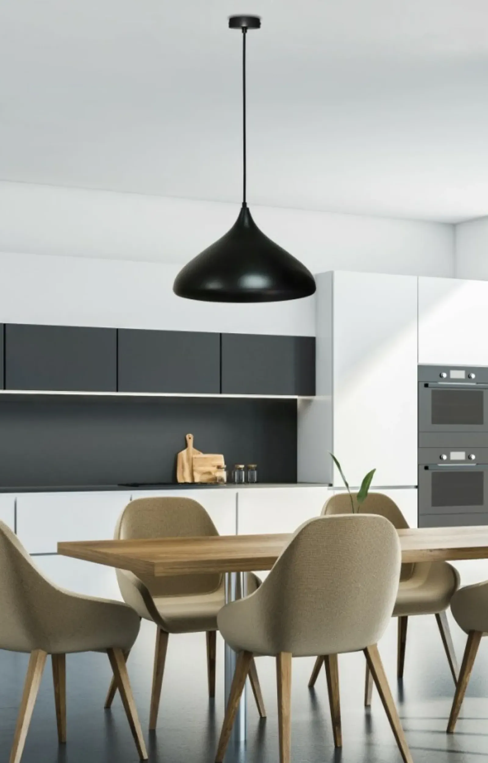 Sklep Kaja Lampa wisząca czarna regulowana LEDEA 50101267 VIBORG | Kaja Fashion