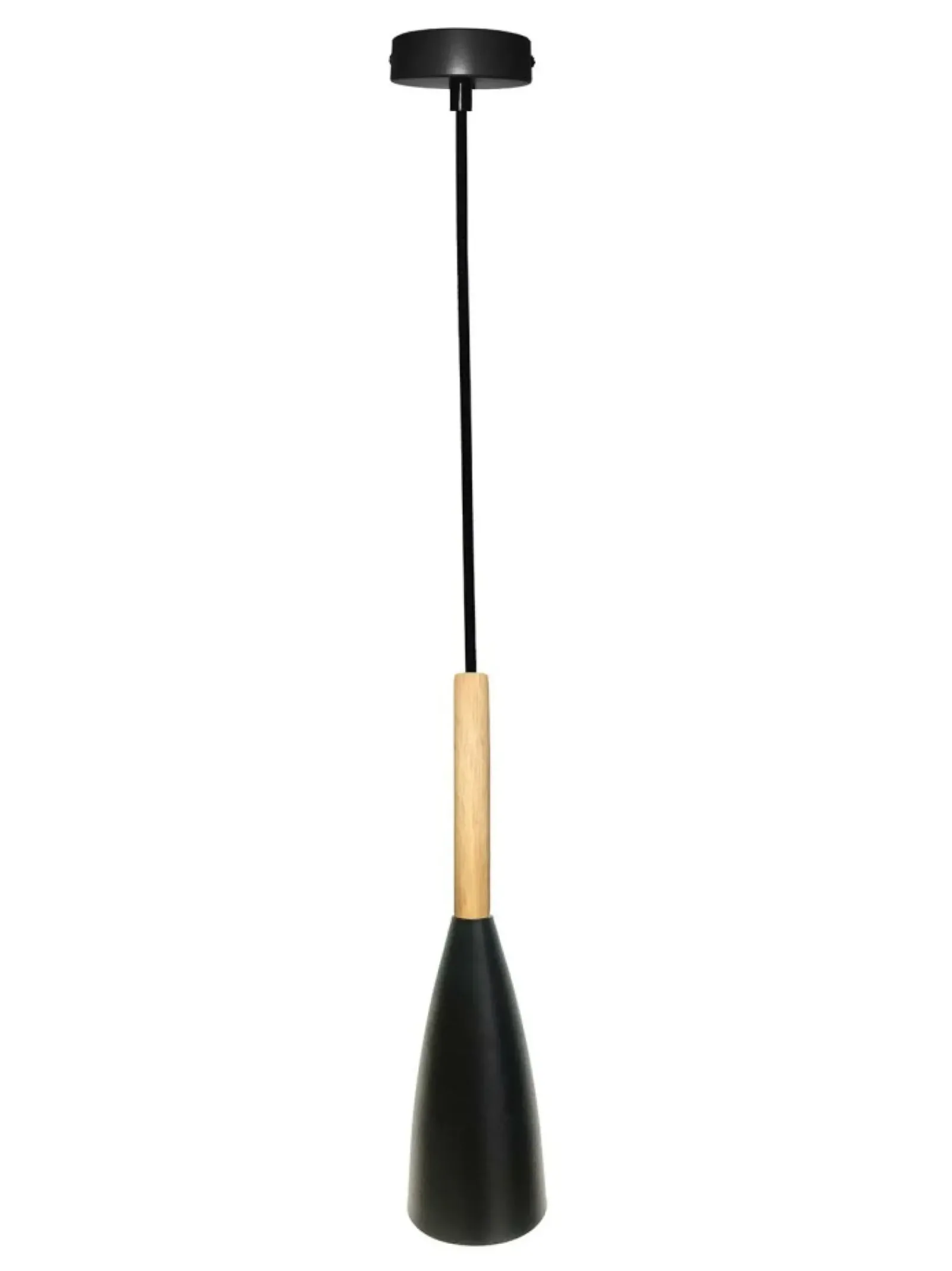 Sklep Kaja Lampa wisząca czarna z drewnem LEDEA 50101264 TROSA | Kaja Oświetlenie Cheap