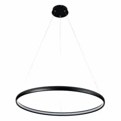 Sklep Kaja Lampa wisząca czarny okrąg LED PL210503-800-BK CARLO | Kaja New