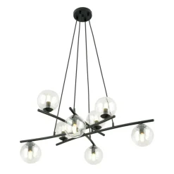 Sklep Kaja Lampa wisząca dająca dużo światła, na 8 żarówek 1202/8 z serii ESSA czarny Outlet