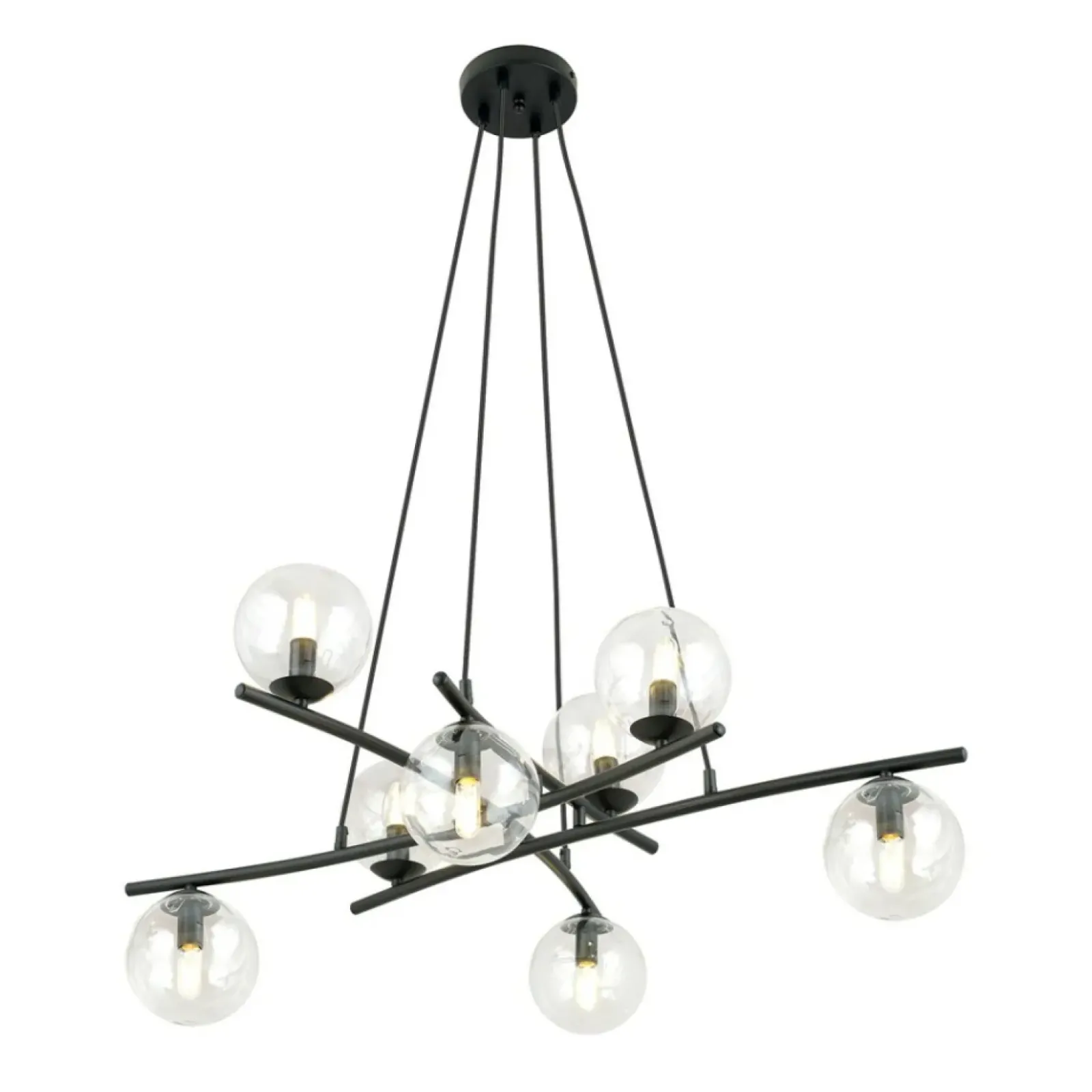 Sklep Kaja Lampa wisząca dająca dużo światła, na 8 żarówek 1202/8 z serii ESSA czarny Outlet