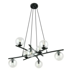 Sklep Kaja Lampa wisząca dająca dużo światła, na 8 żarówek 1202/8 z serii ESSA czarny Outlet