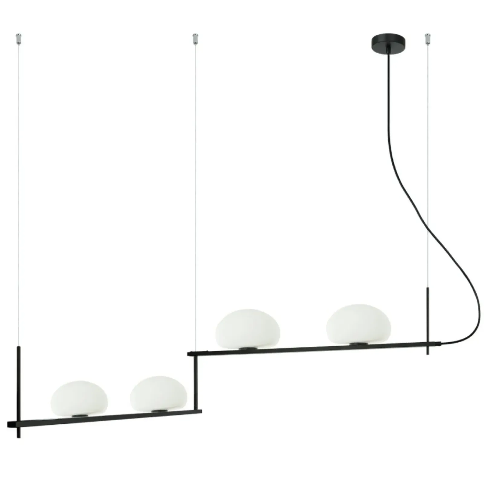 Sklep Kaja Lampa wisząca do dowolnego rozmieszczenia PND-357784-BK+W serii KERNIO Cheap