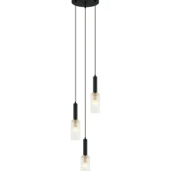 Sklep Kaja Lampa wisząca do jadalni PND-43363-3 BK+BR PEROLA | Kaja Oświetlenie Flash Sale