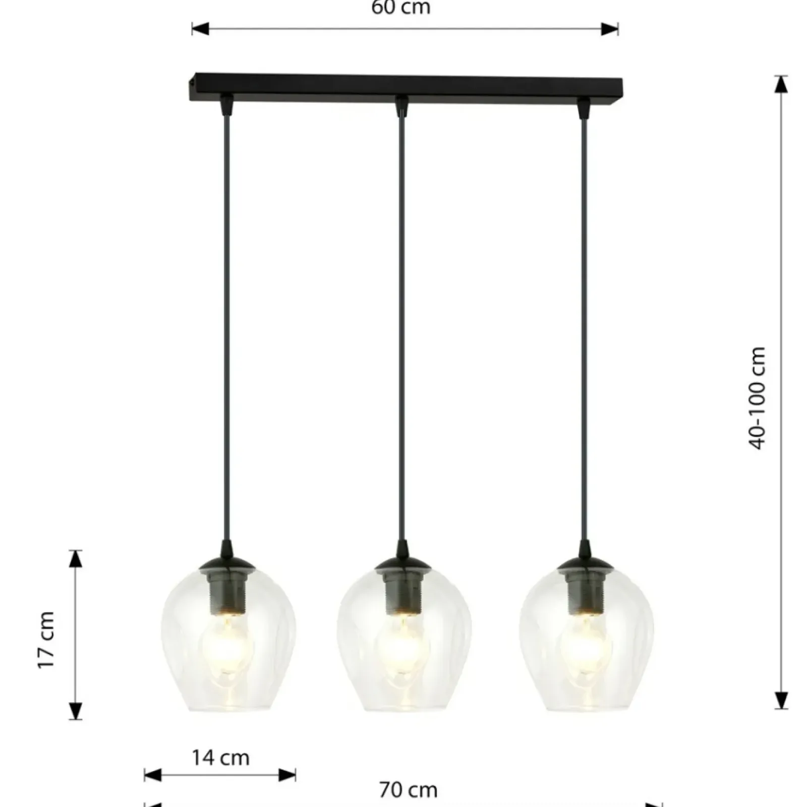 Sklep Kaja Lampa wisząca do oświetlenia stołu w salonie 679/3 ISTAR | Kaja Store