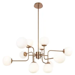 Sklep Kaja Lampa wisząca do oświetlenia dużego pokoju MOD221PL-12G z serii ERICH złoty Flash Sale